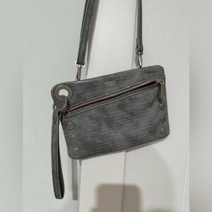 Hamming Grey Snakeskin Purse/ Wristlet